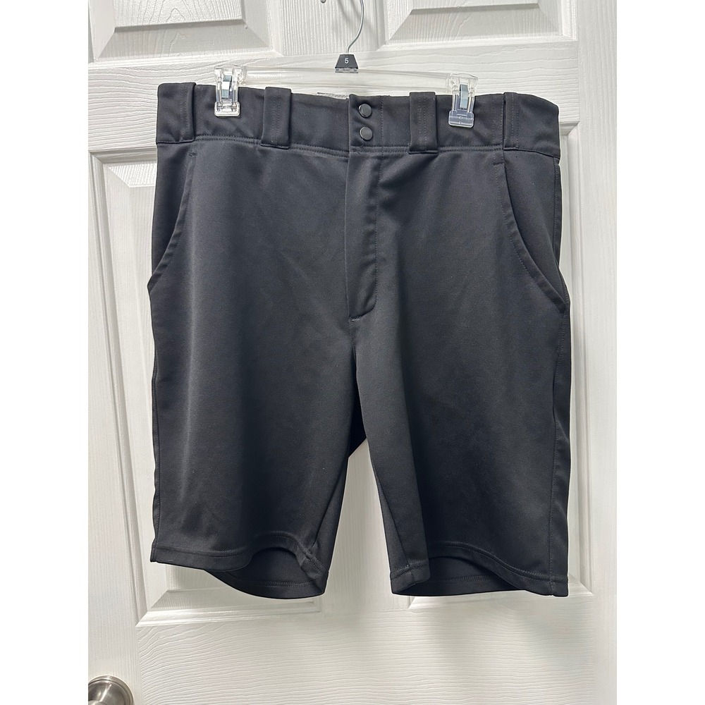 Smitty Mens Black Umpire Referee Base Shorts Size 38 Performance Polyester